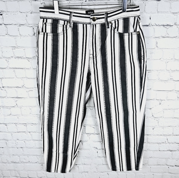 BDG UO URBAN OUTFITTERS | black stripe straight cropped jeans - Picture 4 of 11